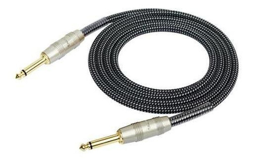 Cable Guitarra O Bajo Kirlin Textil 6m Plug Dorado Iw241prg