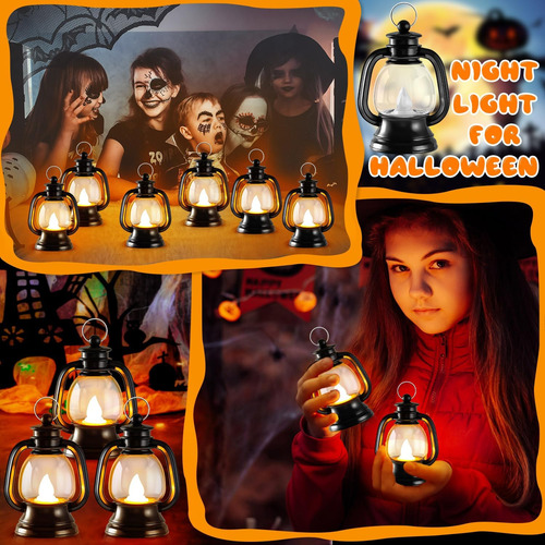 12 Pcs Mini Linterna Halloween, Centros De Mesa De Linterna
