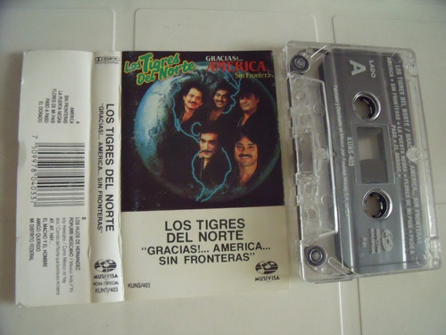 Cassette Los Tigres Del Norte Gracias America Sin Fronteras