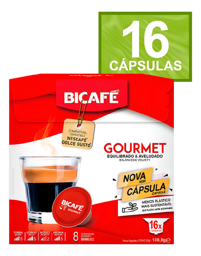 Cápsula De Café Bicafé Gourmet P/ Máquinas Dolce Gusto