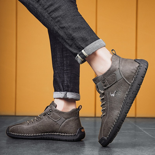 Botas Altas De Piel Italianas Hechas A Mano Para Hombre