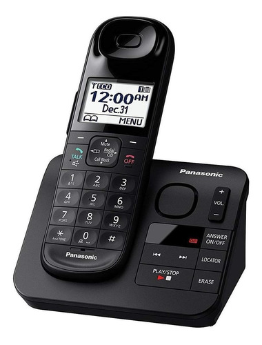 Teléfono Panasonic  KX-TGL432B inalámbrico - color negro