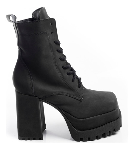 Borcegos Mujer Zapatos Botas Urbanos Plataformas Cuero 