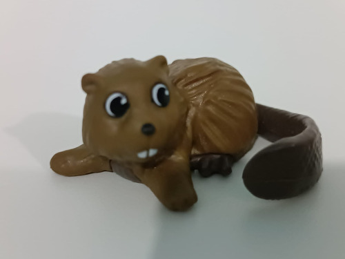 Boneco Castor Sem O Filhote Coleção Kinder Ovo Natoons 2016 (Usado)