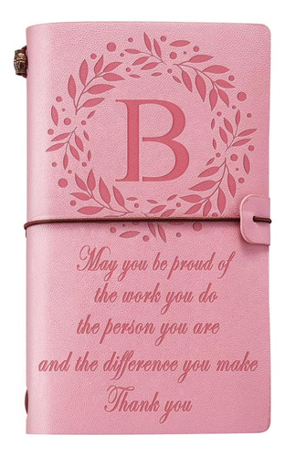 Filten Gifts Gifts Monogrammed Inicial De Cuero Notebook Una