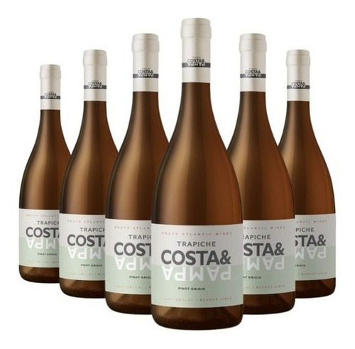 Caja X6 Trapiche Costa & Pampa Pinot Grigio - Vino Blanco