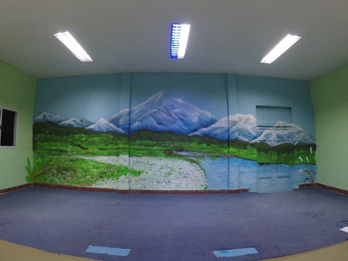 Mural Graffiti Paisajes Abstractos Realistas Perspectivas 3d