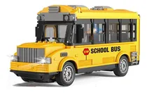 Comprar Micro Bus Escolar Radio Control Le Go Auto Luz Abre Puerta Color Amarillo Personaje Micro Escolar