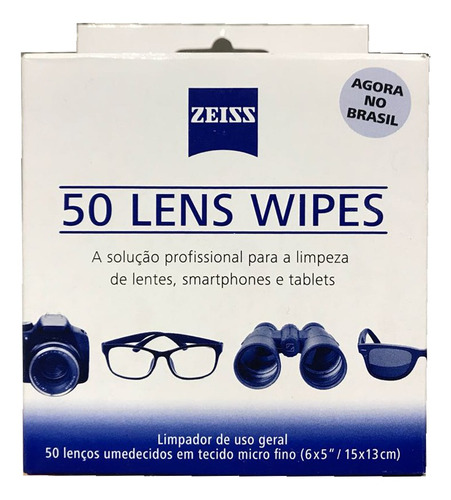 Kit Lens Wipes Zeiss Com 300 Lenços Umidecidos
