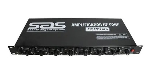 Amplificador De Fone Estéreo Preto Af8 - Santo Angelo