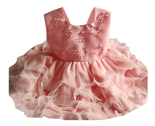 Vestido Festa Bebe Menina Rosa Infantil Menina Luxo 