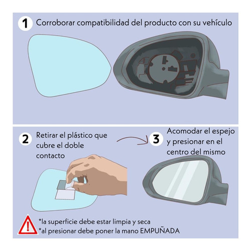 Luneta Espejo Retrovisor Chery Tiggo 2 2016-2019 Lh