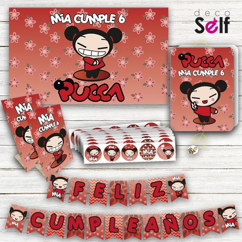 Pack Personalizado De Cumpleaños Pucca