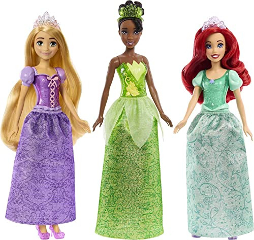 Mattel Disney Princess Fashion Doll Gift Set Con 3 Muñecas E