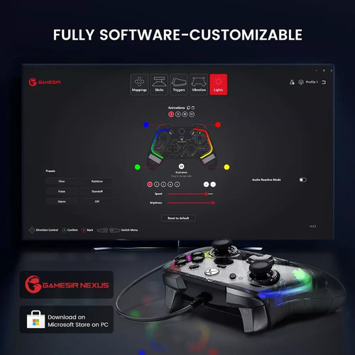 Para Controlador Con Cable Gamesir Kaleid Para Xbox/pc /
