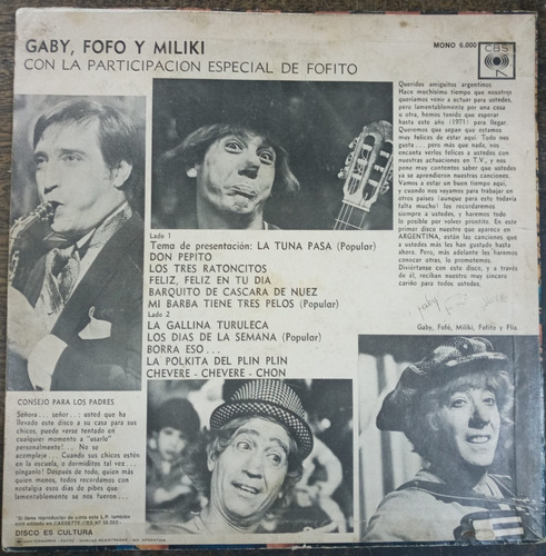 Hola Don Pepito Hola Don Jose * Gaby Fofo Miliki * Cbs 6000