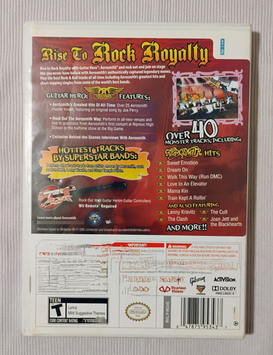 Guitar Hero Aerosmith Nintendo Wii (Usado)