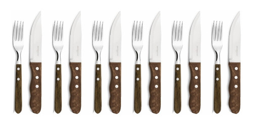 Set De Cubiertos Begonia Parrilleros 12 Unidades Para Asado