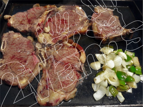 Imagen 4 de 10 de Plancha Chivitos Hamburguesas 40x30 Cm Parrilla Gas Horno