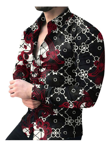 A Men Blouse Spring Cardigan A547 Camisa Manga Larga Tops