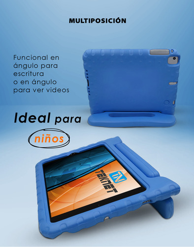 Funda Para iPad Mini 5 4 3 Eva Case Foam Infantil Rudo Color Azul