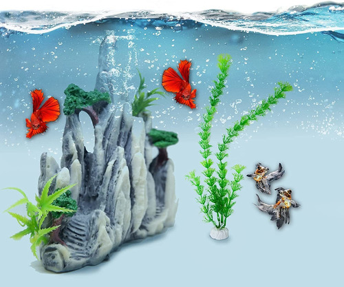 Jiayue Acuario Decoraciones Resina Pequeño Tanque Accesorios