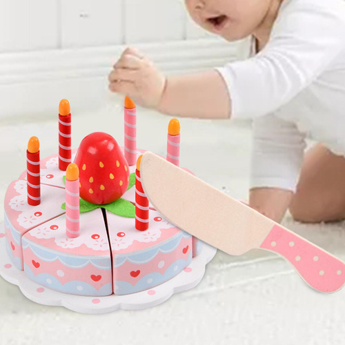 Juguete De Madera Para Pastel De Cumpleaños, Juguete Para