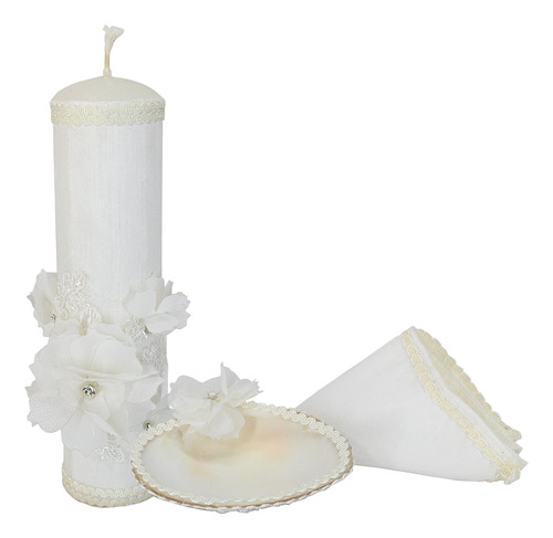 Kit Bautizo Set Bautizo Vela Concha Toallita Eva
