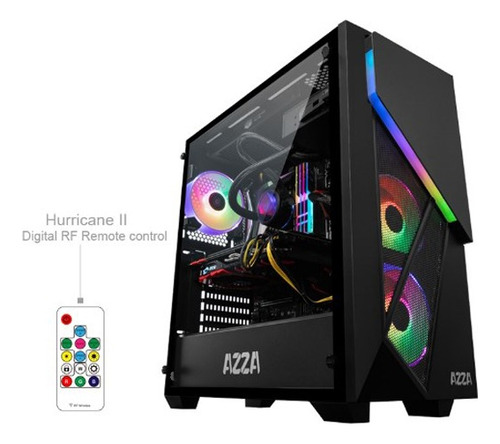 Case Azza Inferno 310dh Rgb Control + 2 Ventiladores Chasis