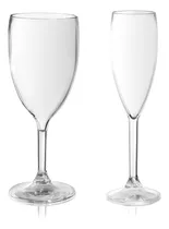 Comprar X6 Copa Vino Acrílico + X6 Copa Champagne Acrílico Cristal