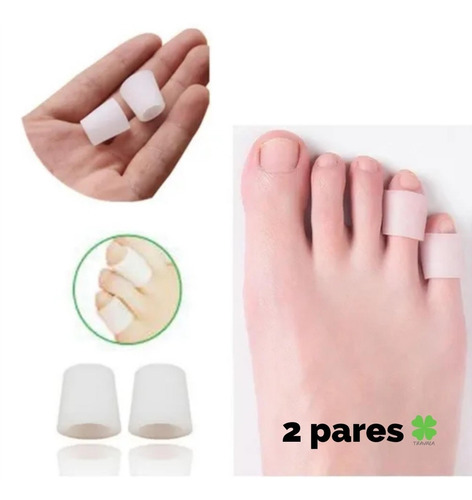 Imagem 5 de 10 de 2 Pares Separador Protetor Dedo Pé Silicone Anti Calos Bolh