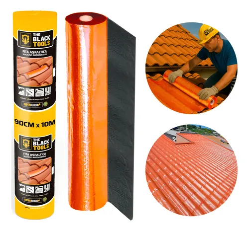 MANTA ASFÁLTICA AUTO ADESIVA TERRACOTA PARA TELHA 90CM X 10M TERRACOTA