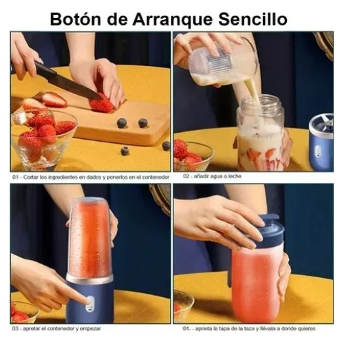 Mini Licuadora Usb Portátil De 400 Ml