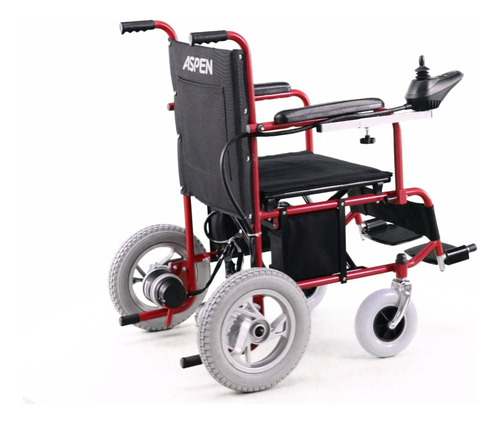 Silla De Ruedas Motorizada Electrica Plegable Aspen Jl102 Color Rojo - Negro