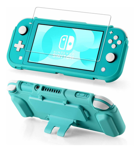 Grip Para Nintendo Switch Lite Soporte Ranuras Juegos Azul