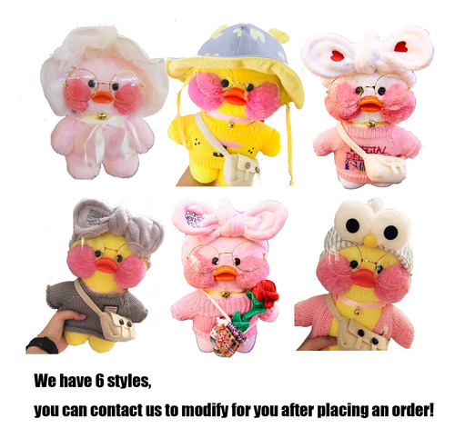 Peluche De Pato Lalafanfan Con Ropa, Regalo De Cumpleaños, 3