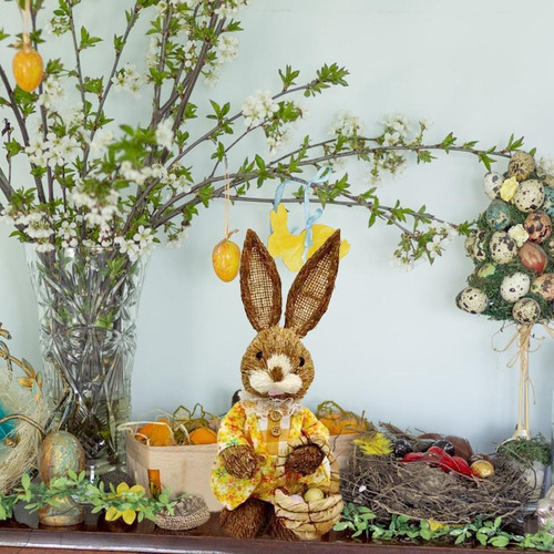 Imagen 2 de 5 de 2 De De Paja Artificiales De Primavera De Pascua Para