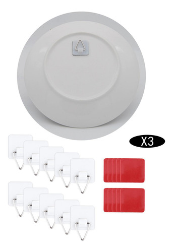 3x 10 Piezas De Pared Adhesiva Para Colgar Platos, Juego De