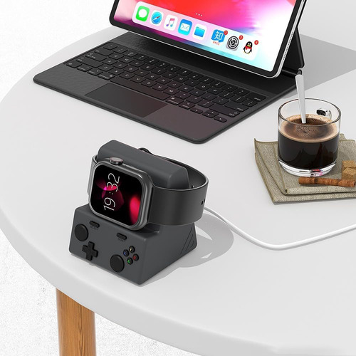 Soporte Base De Carga Base Para Cargado Para Apple Watch Color Gris Roca