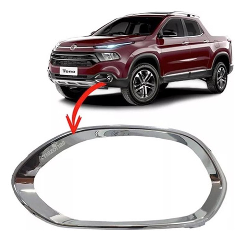Moldura Farol Milha Neblina Esquerdo Fiat Toro 2016 À 2021