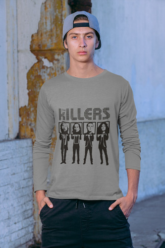 Polera Larga The Killers Rock Grupo Banda Estampado Algodon