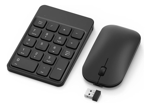 Teclado Numérico Inalámbrico Recargable Y Mouse, 2.4 Ghz Por