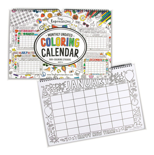 Calendário De Colorir: Expressões Minúsculas Para Crianças C