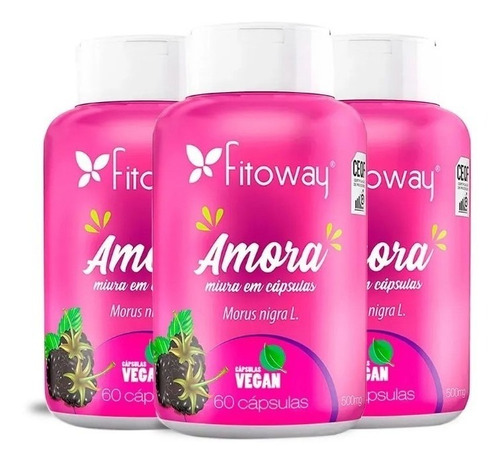 3x Amora Miura 500mg - 60 Caps Original