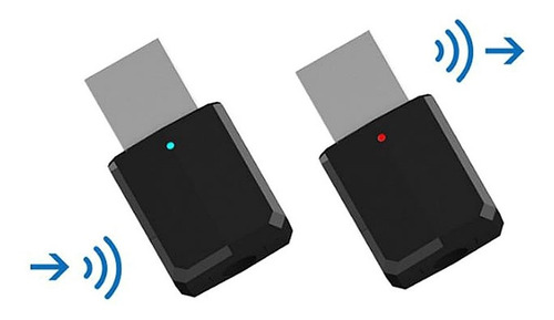 2- Em -1 Bluetooth Transmissor Recebedor Adaptador Preto Com
