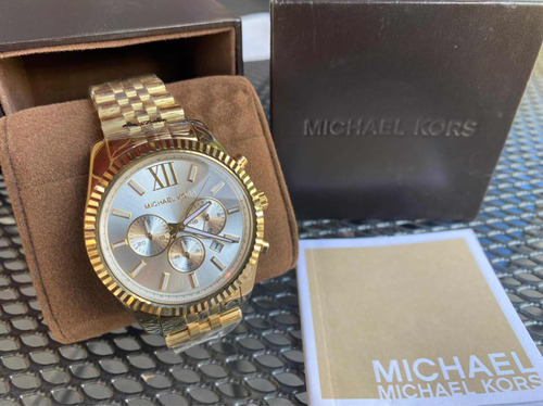 Hermoso Reloj Michael Kors Para Caballero Color Oro