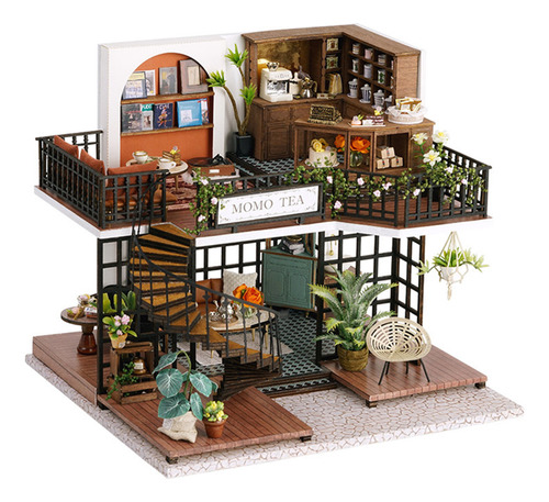 Bonito Mueble De Casa De Muñecas En Miniatura, Casa De Té Pa