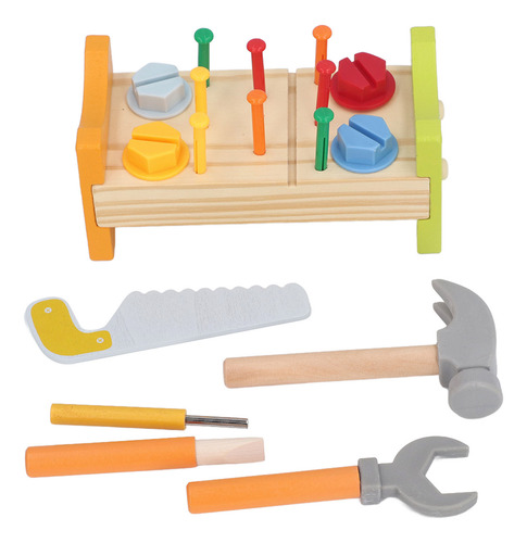 Juego De Herramientas De Madera Para Niños, Llave De Martill