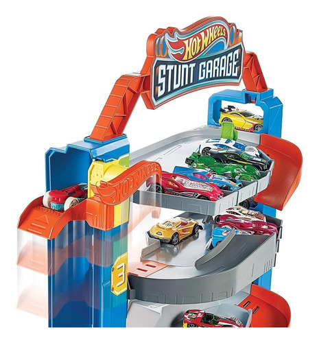 Imagem 3 de 9 de Hot Wheels City Pista Garagem De Manobras 4 Pisos Mattel