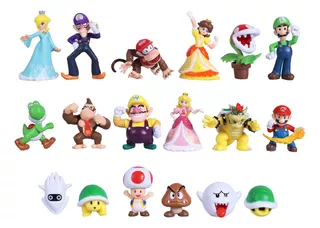 Super Mario Bross, Luigi, Yoshi, Juguetes Niños 18 Pcs